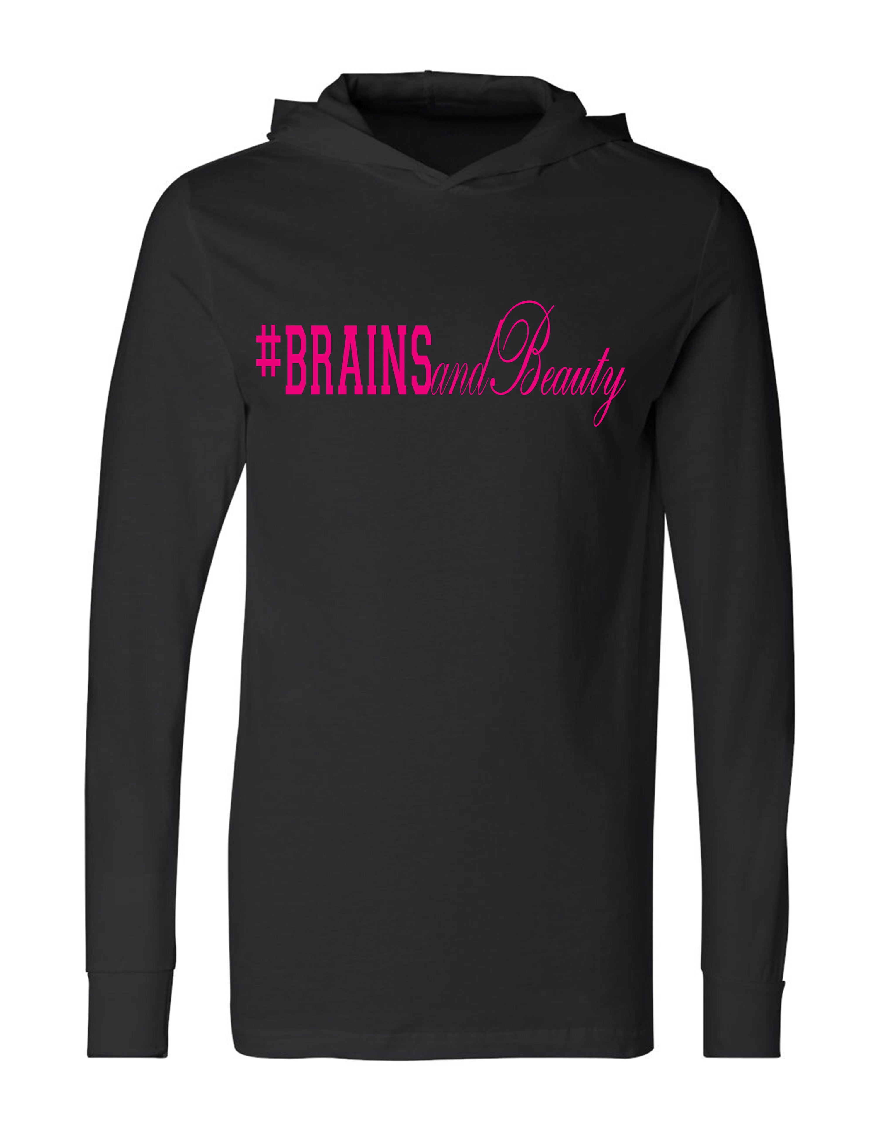 #BrainsandBeauty T-shirt hoodies 📚💅🏾