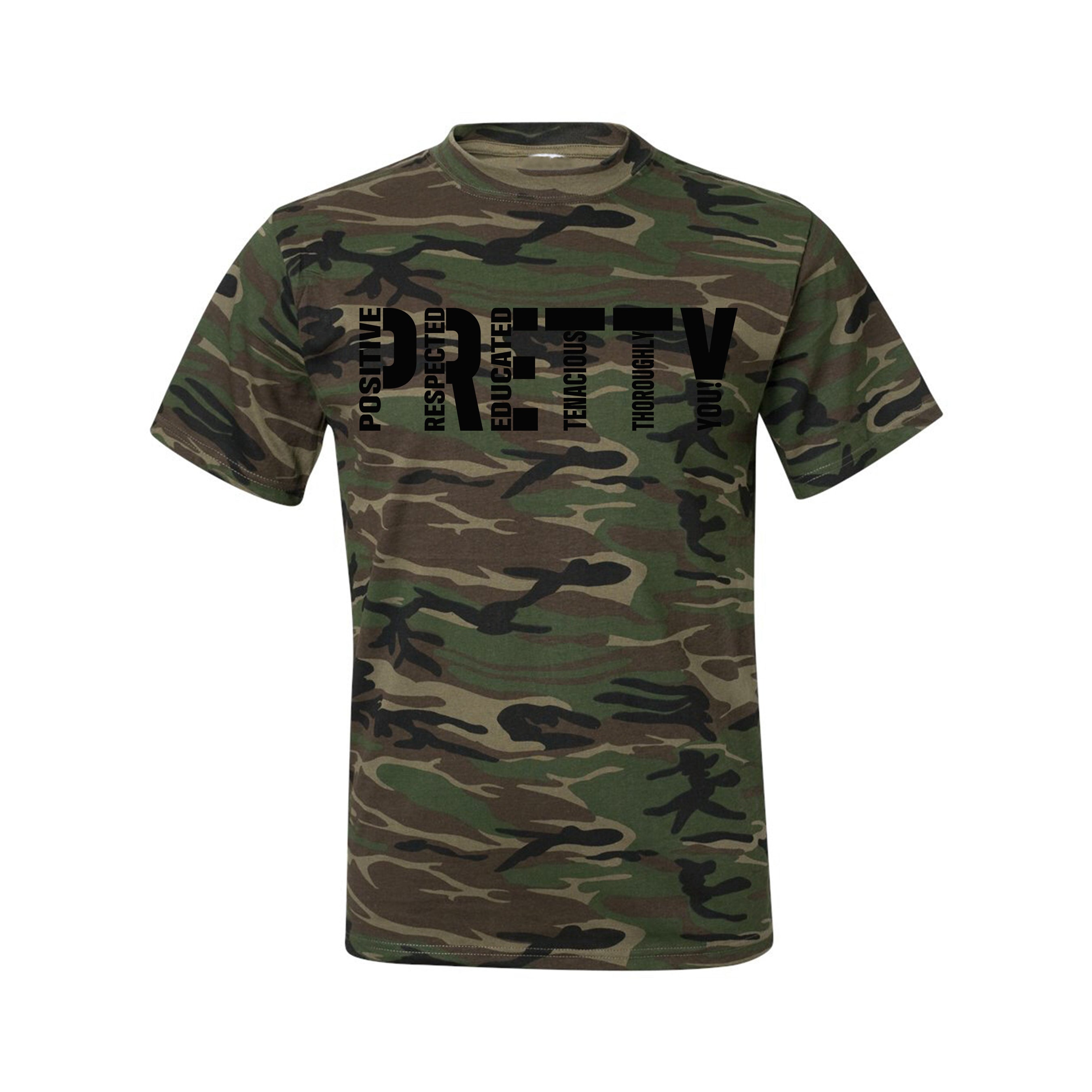 "P.R.E.T.T.Y." Camo Tee