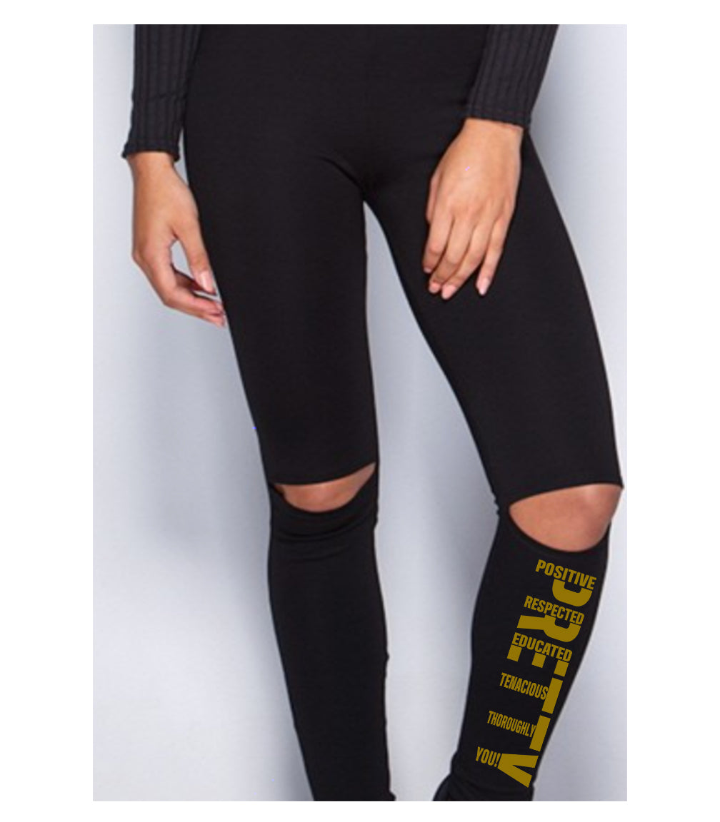 P.R.E.T.T.Y. cut-out knee legging