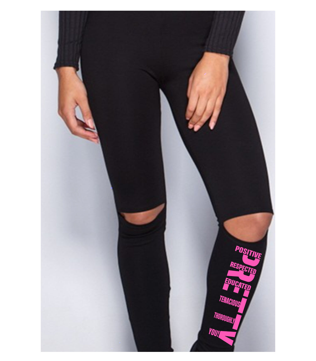 P.R.E.T.T.Y. cut-out knee legging