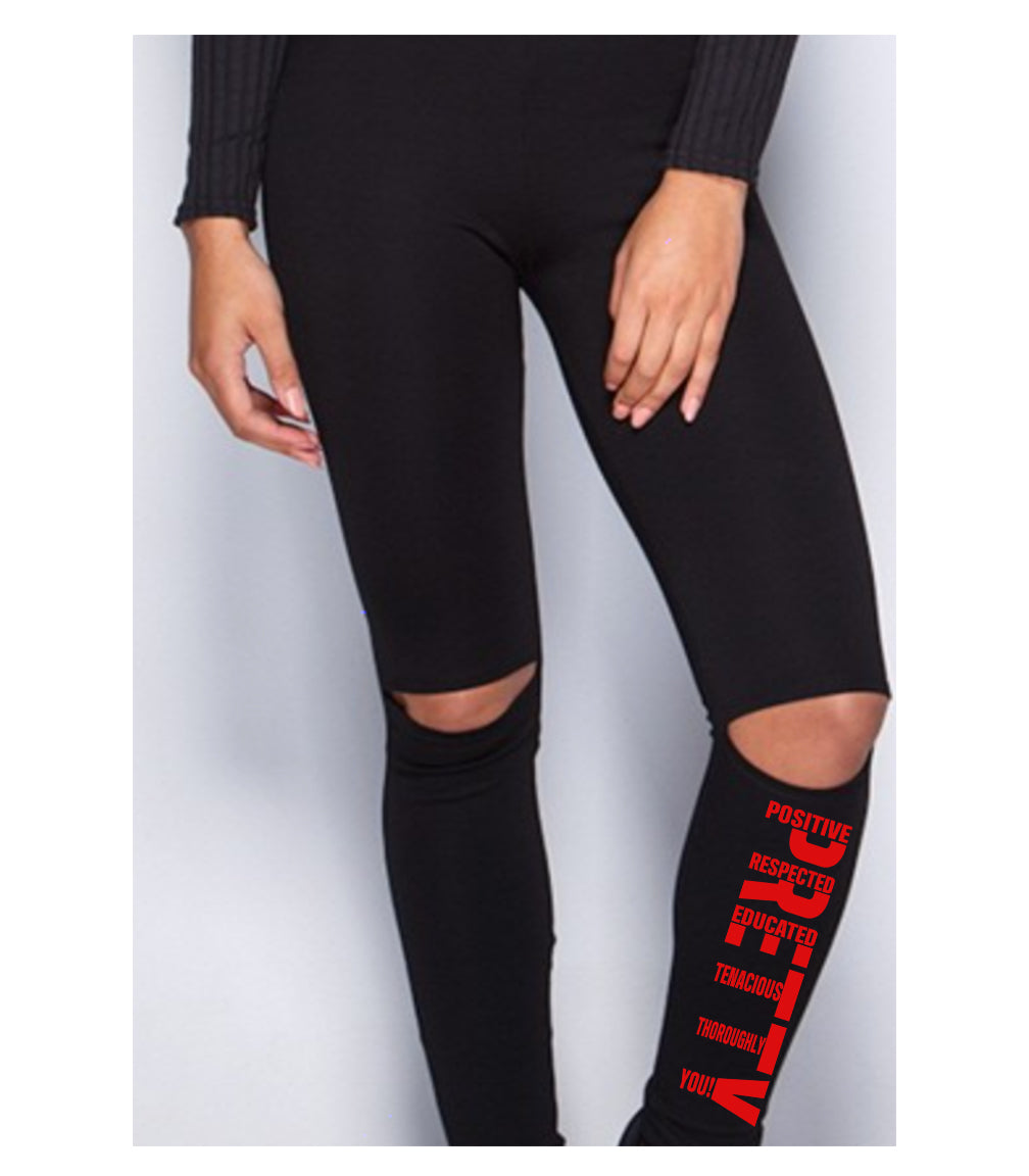 P.R.E.T.T.Y. cut-out knee legging