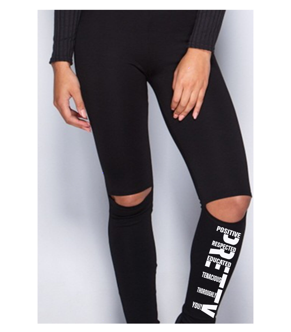 P.R.E.T.T.Y. cut-out knee legging