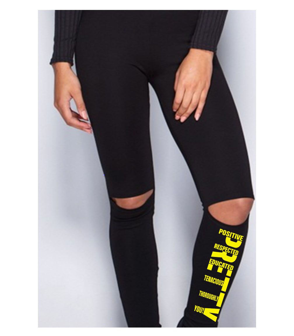 P.R.E.T.T.Y. cut-out knee legging