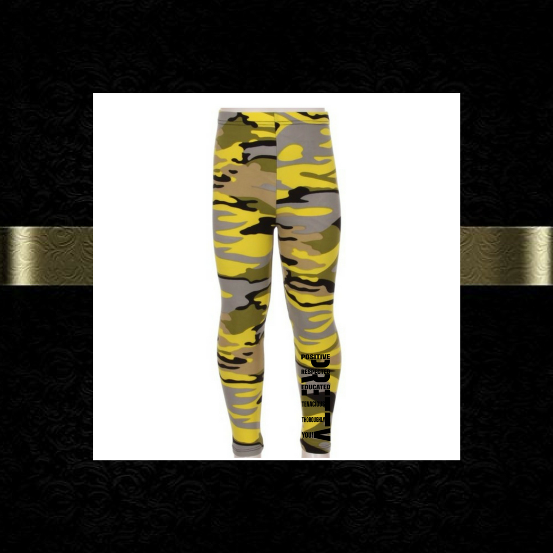 "P.R.E.T.T.Y." Camo Capris