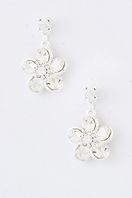 Crystal Flower Earrings