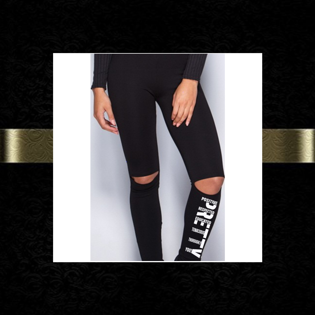 P.R.E.T.T.Y. cut-out knee legging