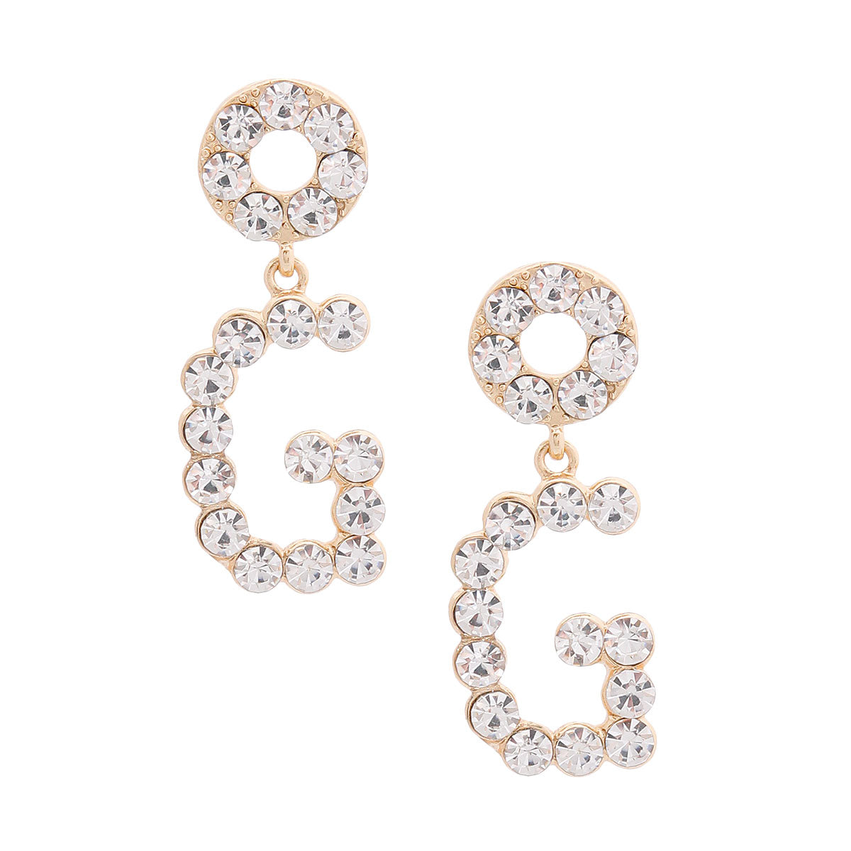 Dangling Crystal G Earrings