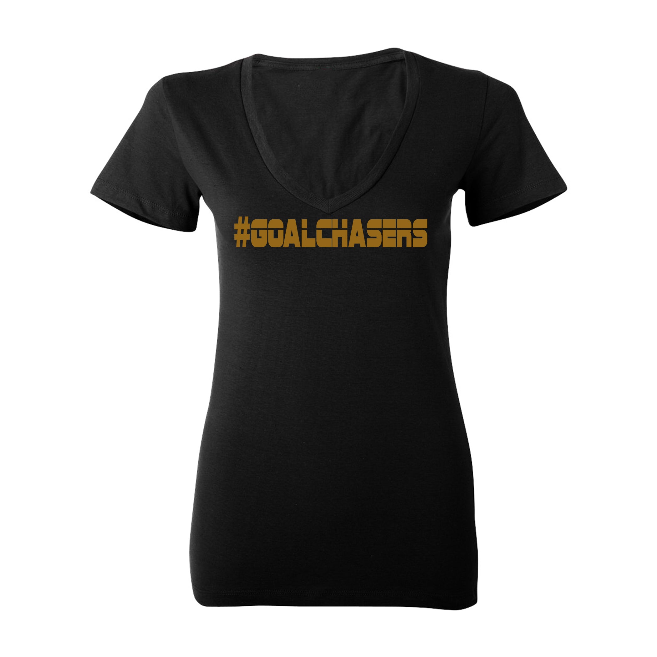 #GoalChasers V-neck tee