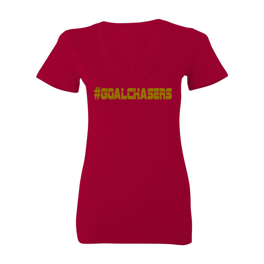 #GoalChasers V-neck tee