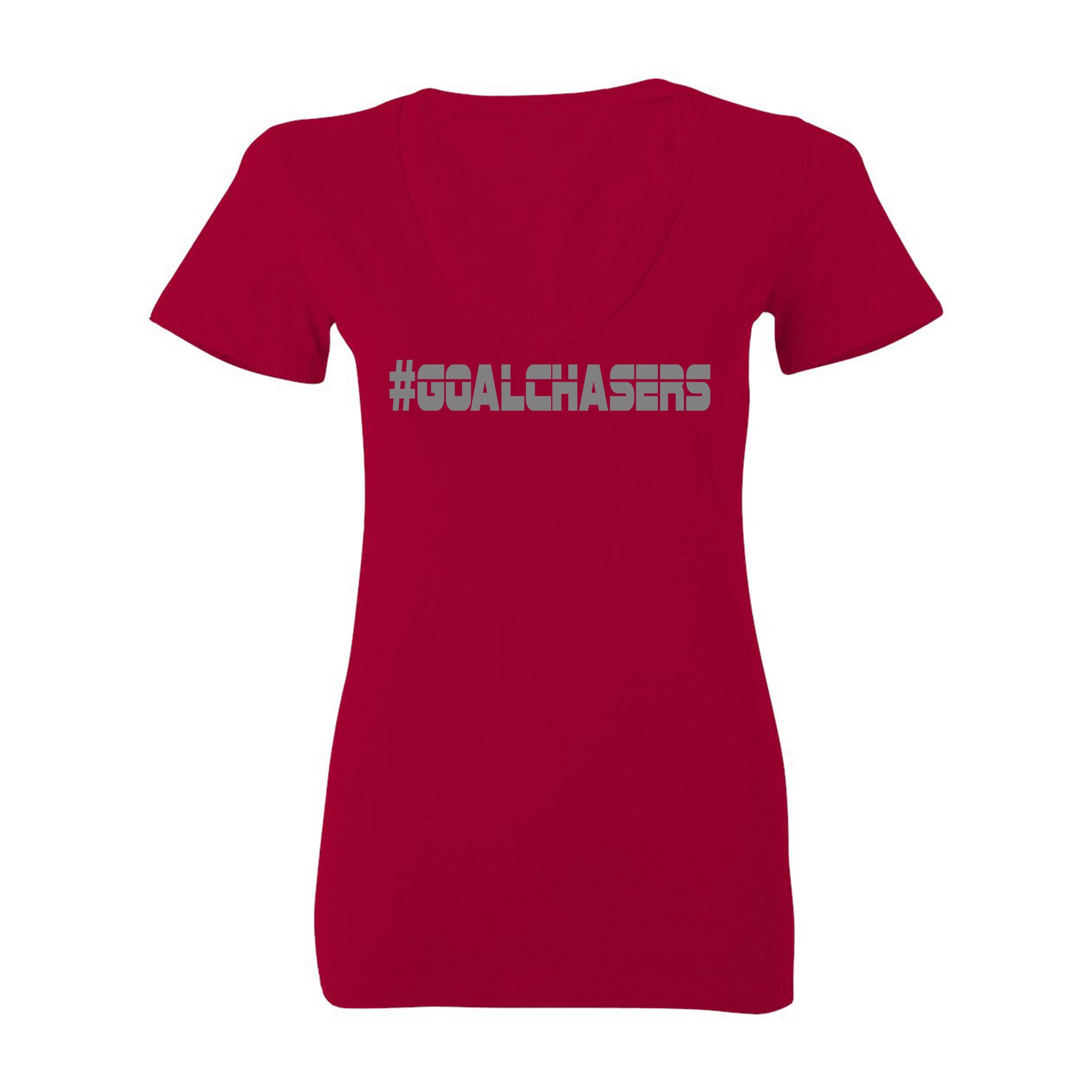 #GoalChasers V-neck tee