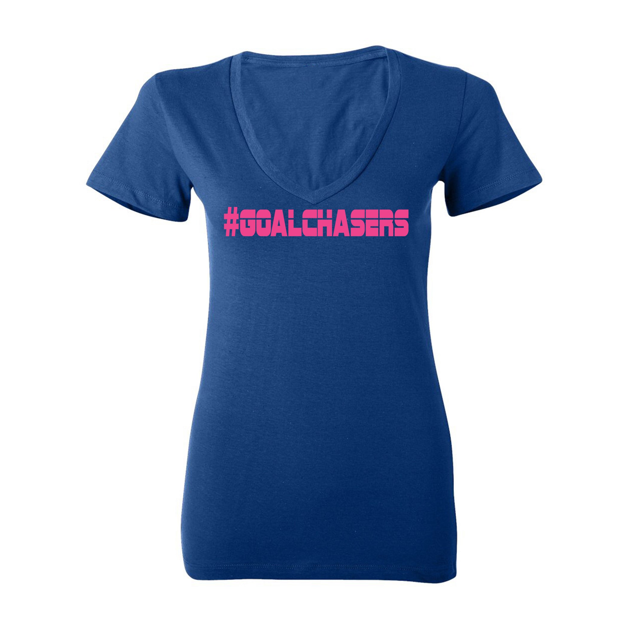 #GoalChasers V-neck tee