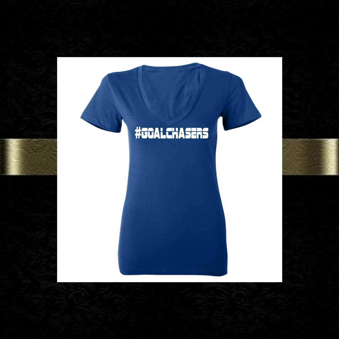 #GoalChasers V-neck tee