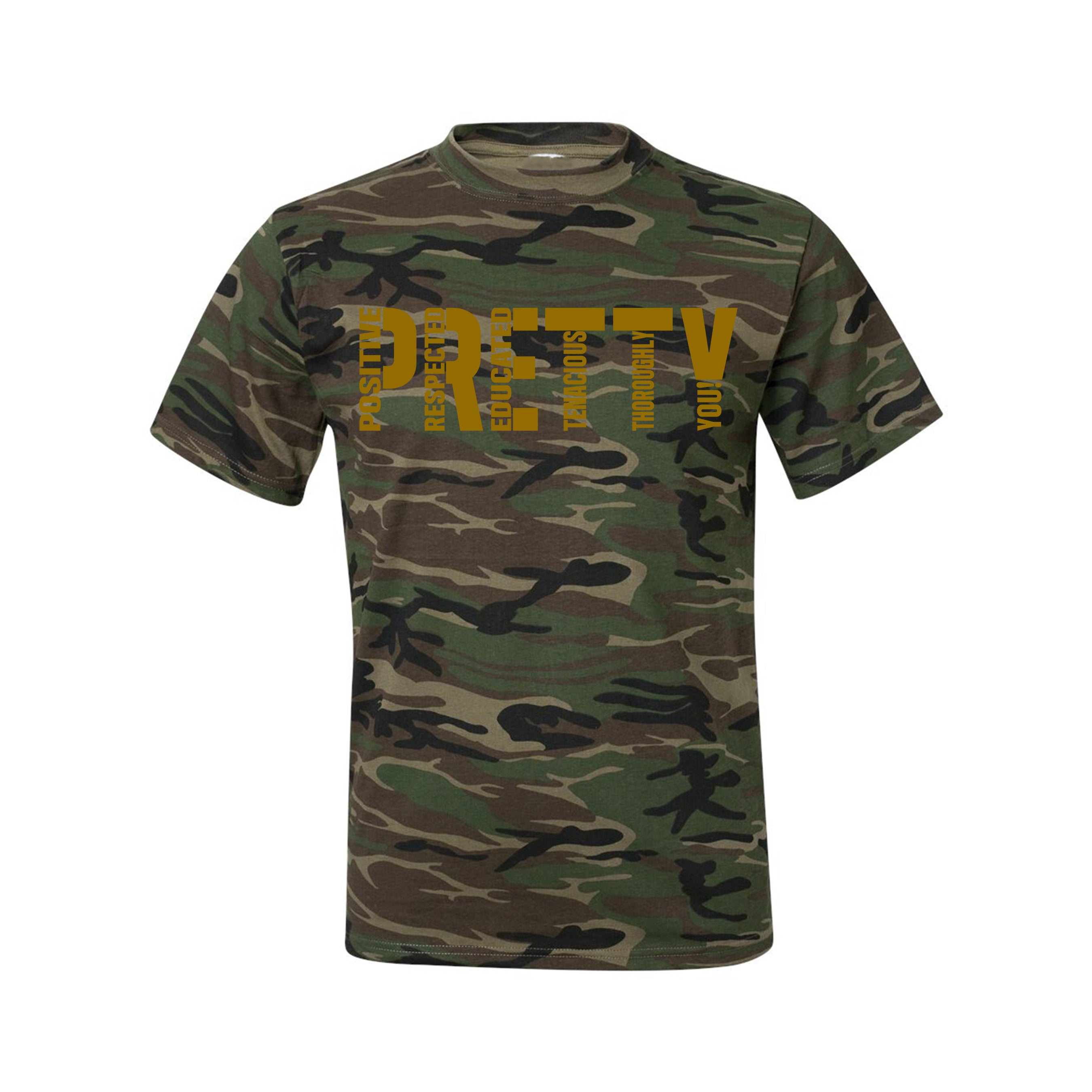 "P.R.E.T.T.Y." Camo Tee