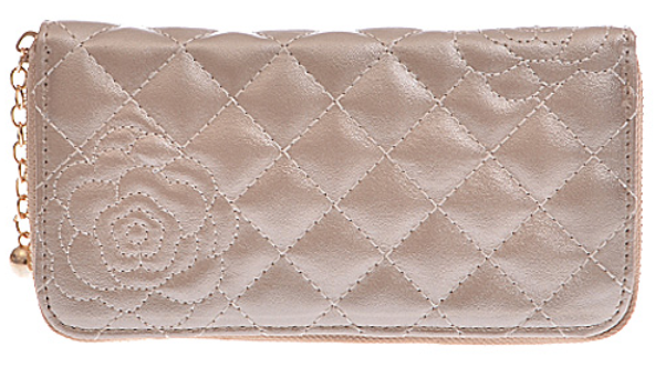 Rose Zipper Wallet