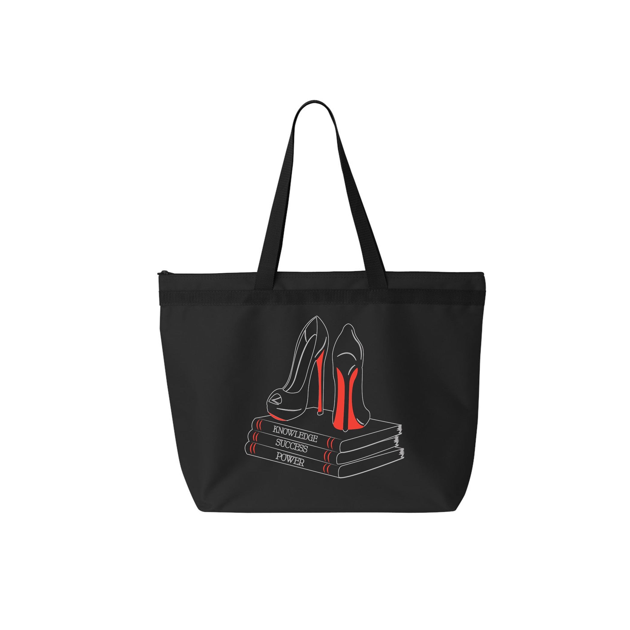 "Knowledge, Success, Power" large tote bag