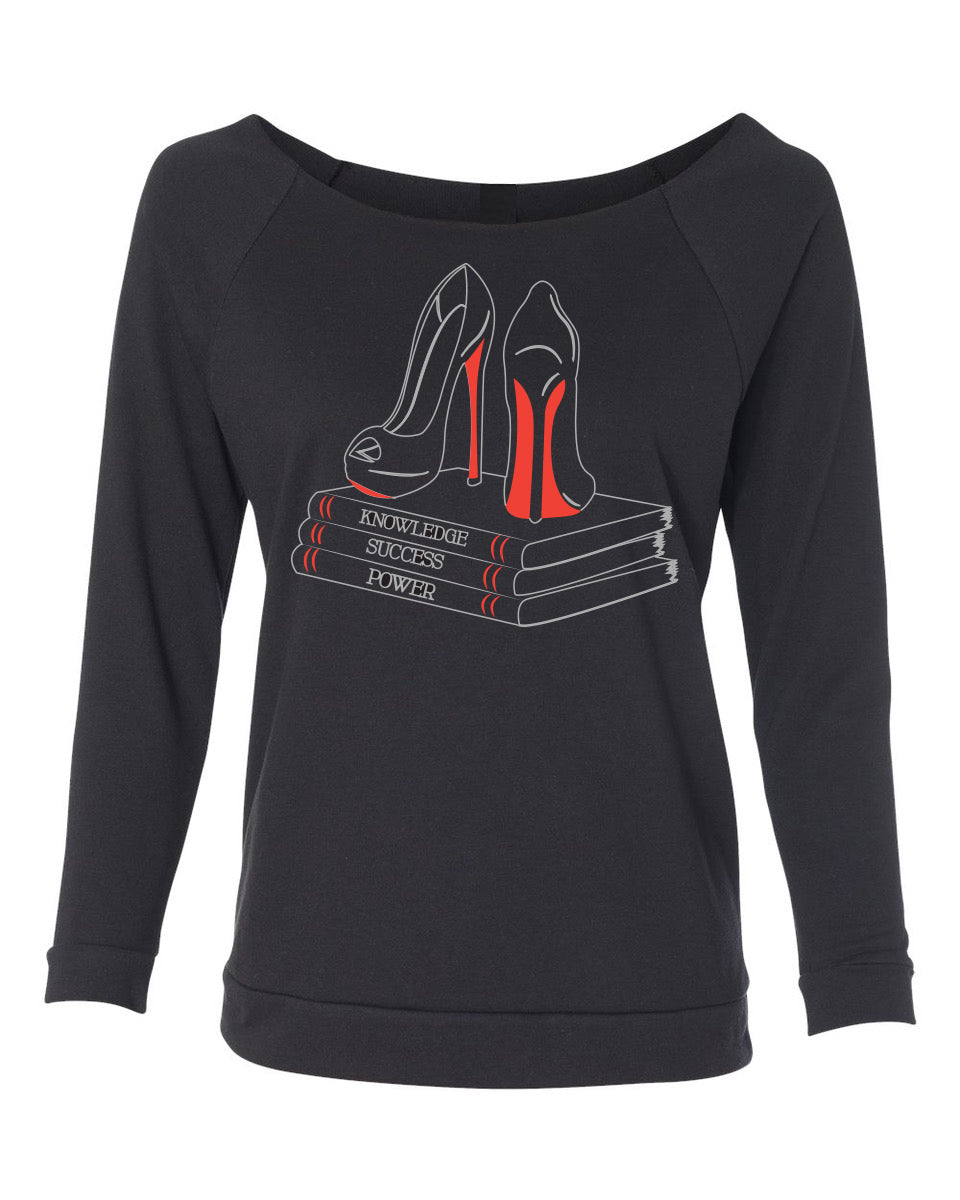 "Knowledge, Success, Power" looseneck raglan