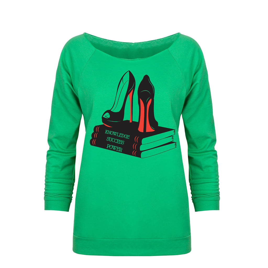 "Knowledge, Success, Power" looseneck raglan