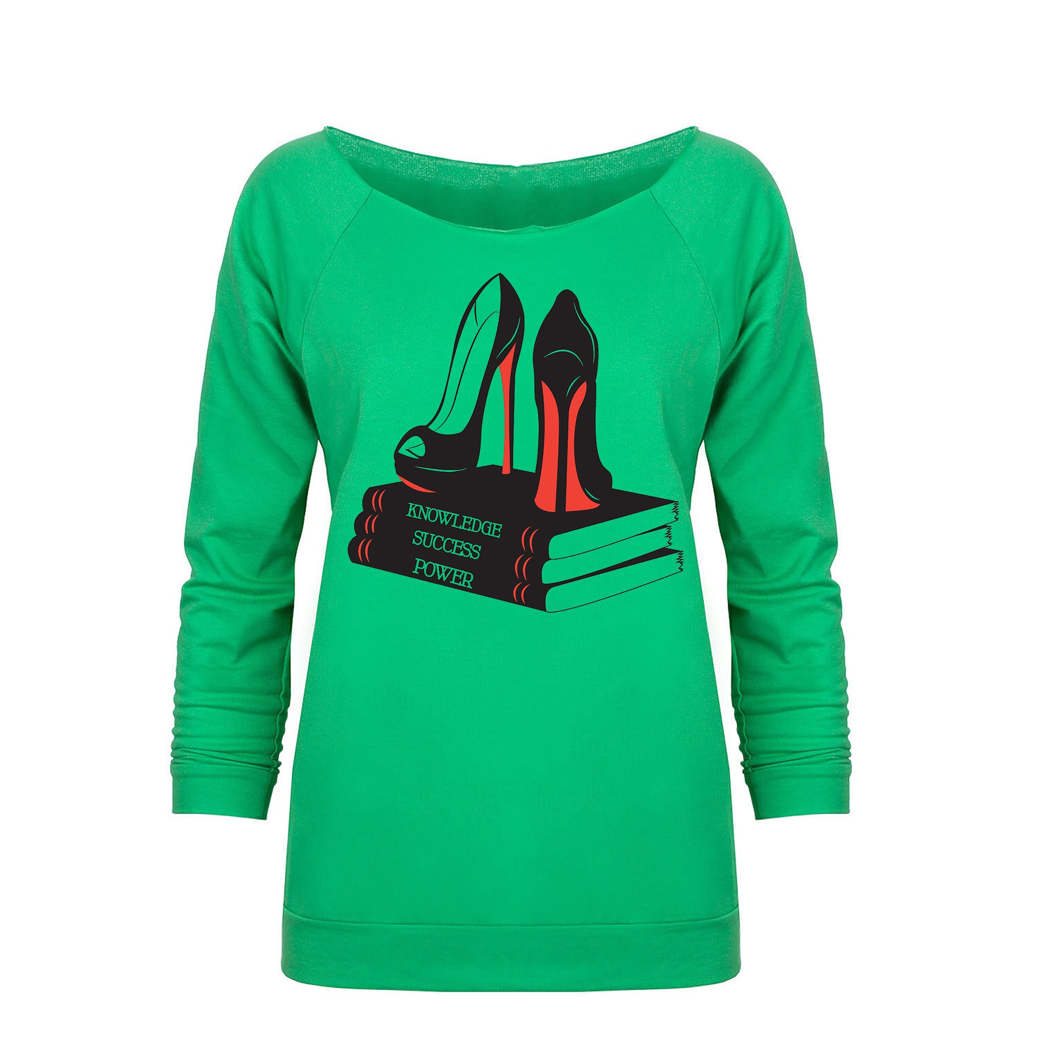 "Knowledge, Success, Power" looseneck raglan