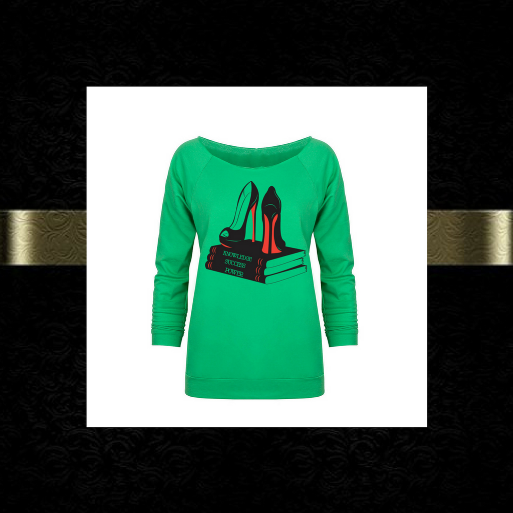"Knowledge, Success, Power" looseneck raglan
