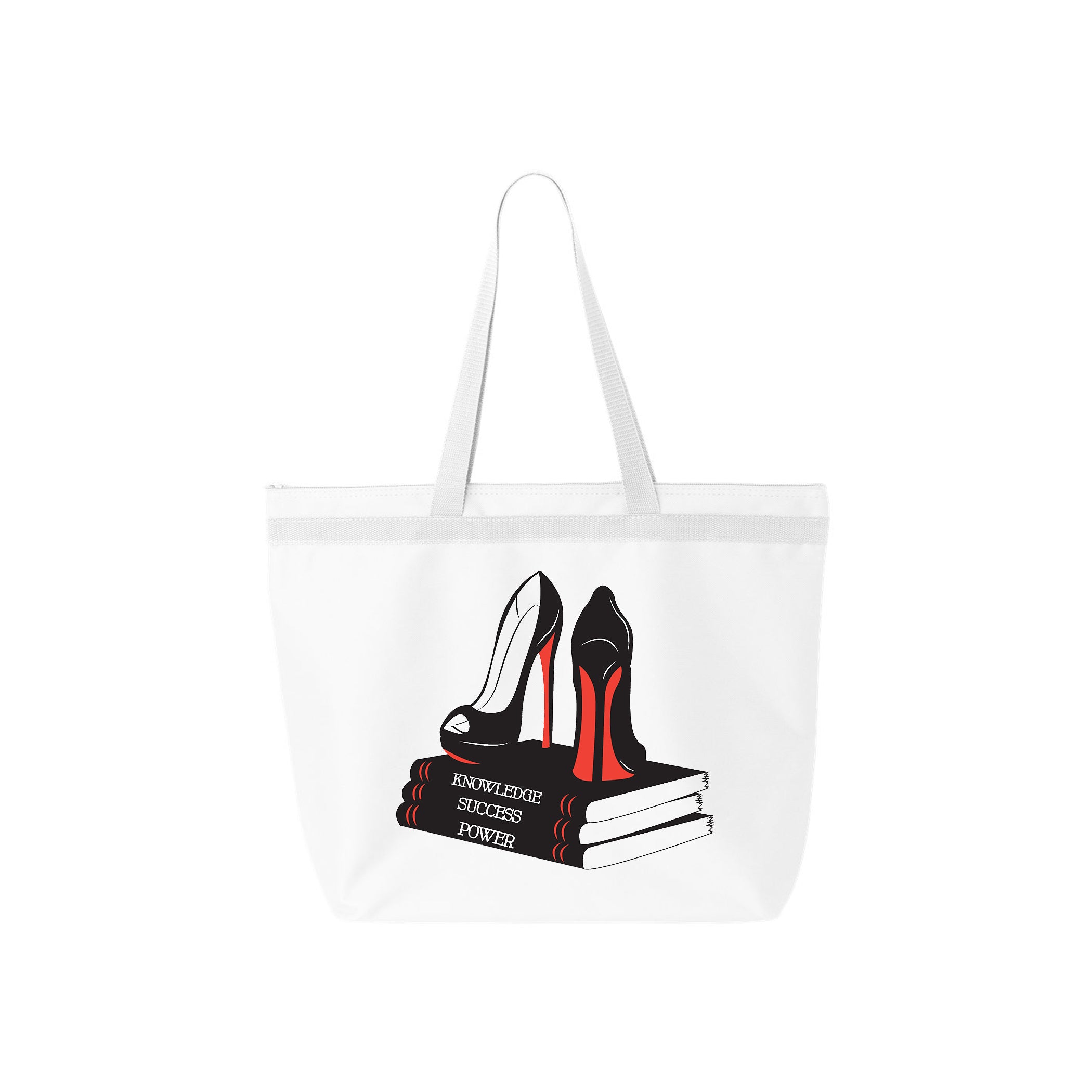 "Knowledge, Success, Power" large tote bag