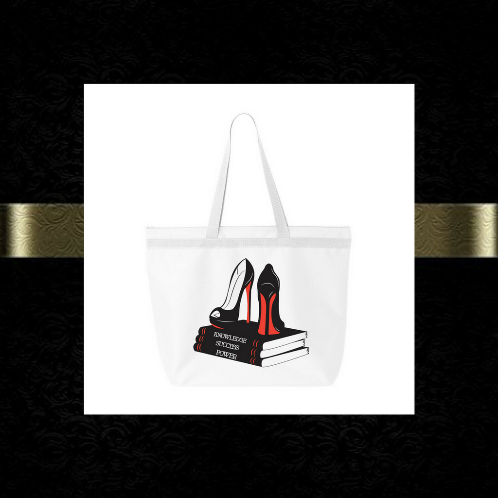 "Knowledge, Success, Power" large tote bag