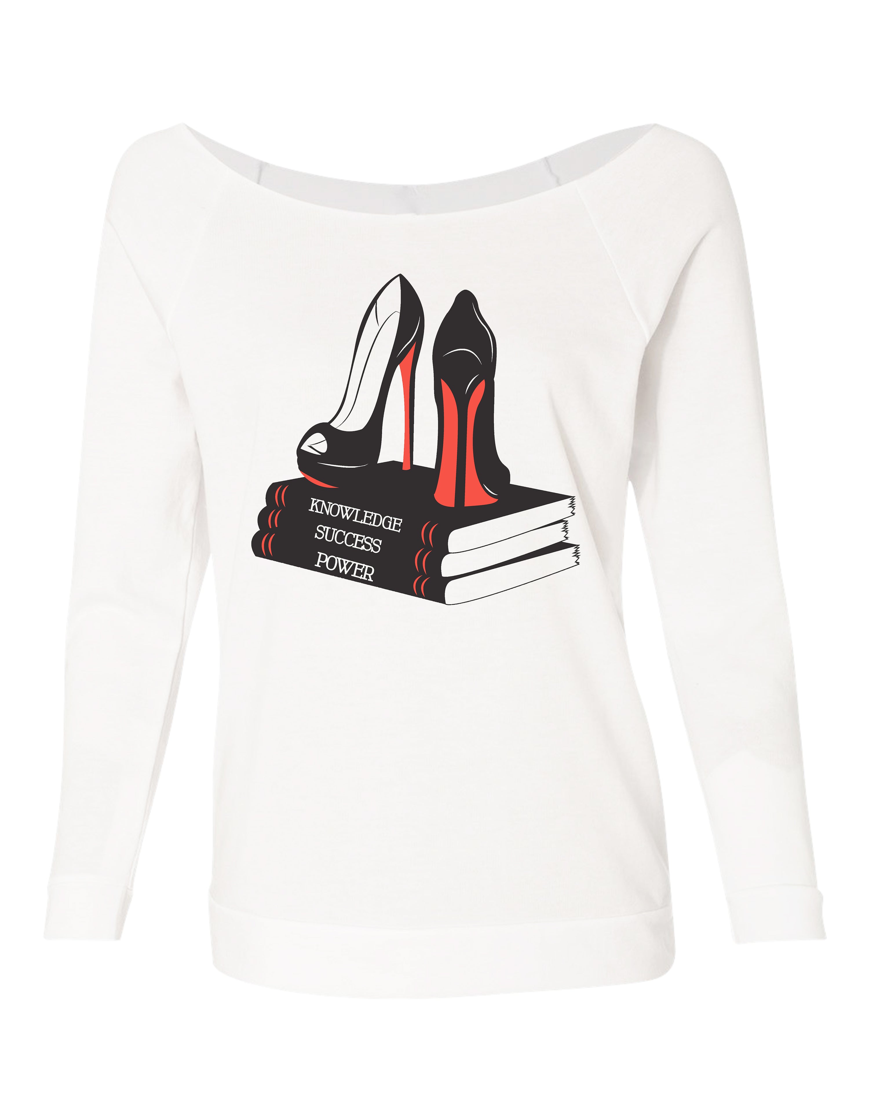 "Knowledge, Success, Power" looseneck raglan