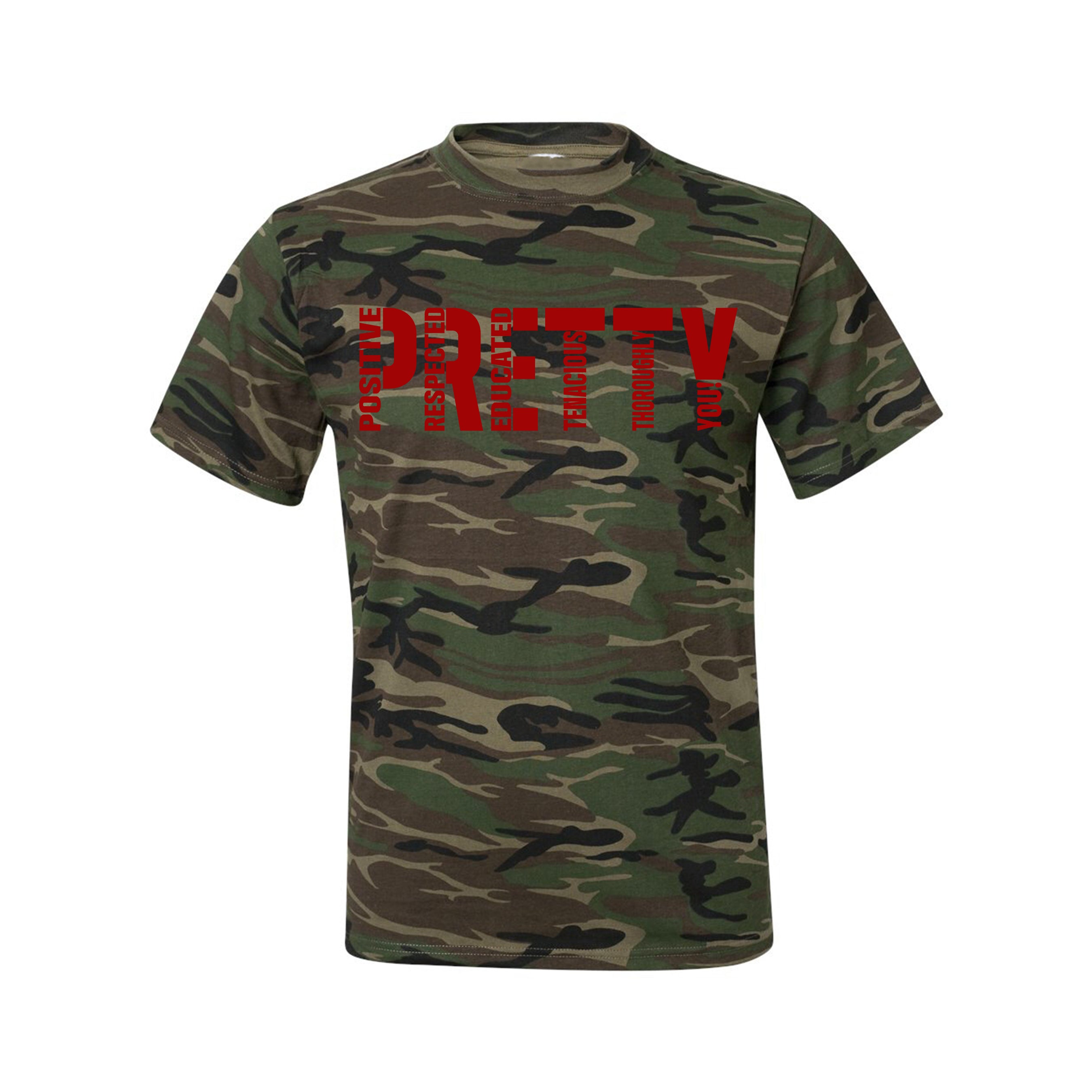 "P.R.E.T.T.Y." Camo Tee