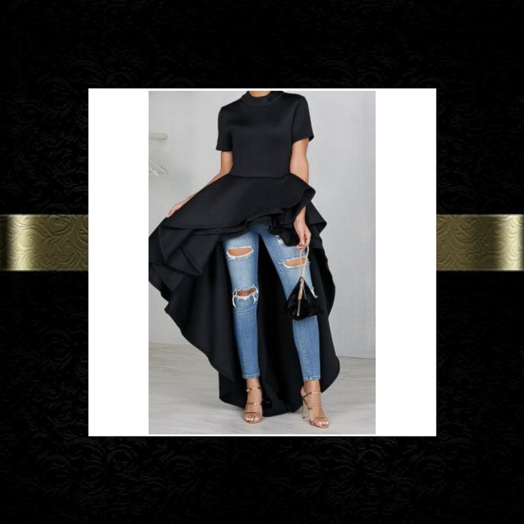 Ruffle hi low dress