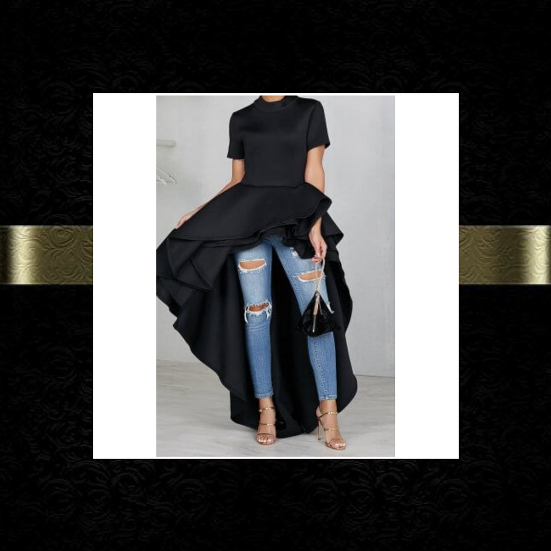 Ruffle hi low dress