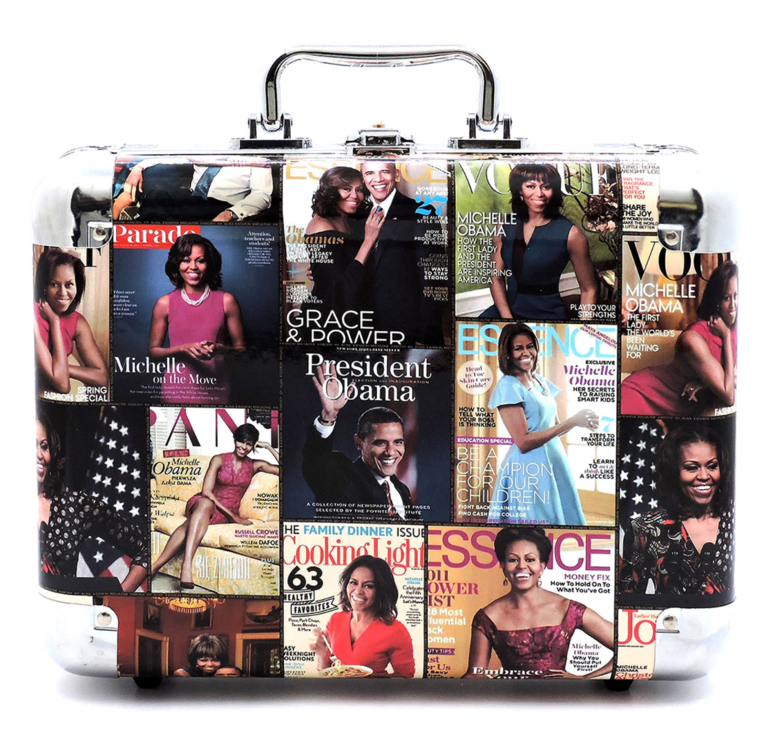 Obama Magazine Cover Collage Cosmetic Case