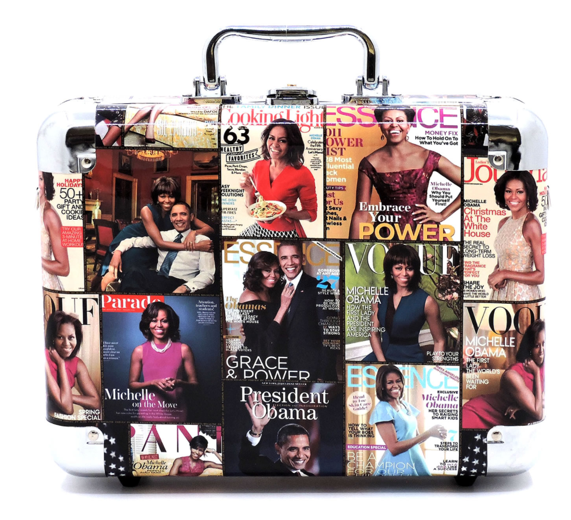 Obama Magazine Cover Collage Cosmetic Case