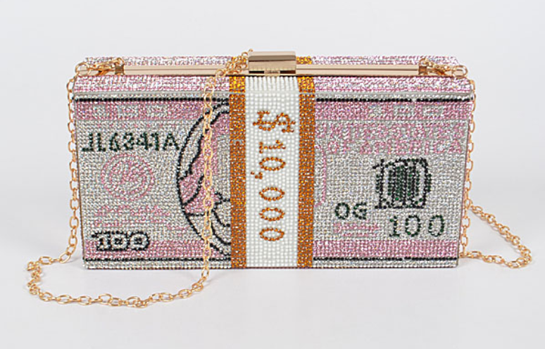 Crystal Money Clutch