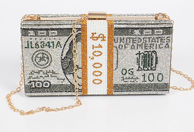 Crystal Money Clutch