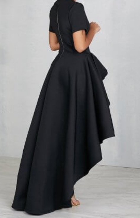 Ruffle hi low dress