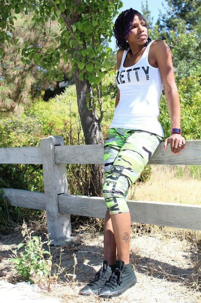 "P.R.E.T.T.Y." Camo Capris