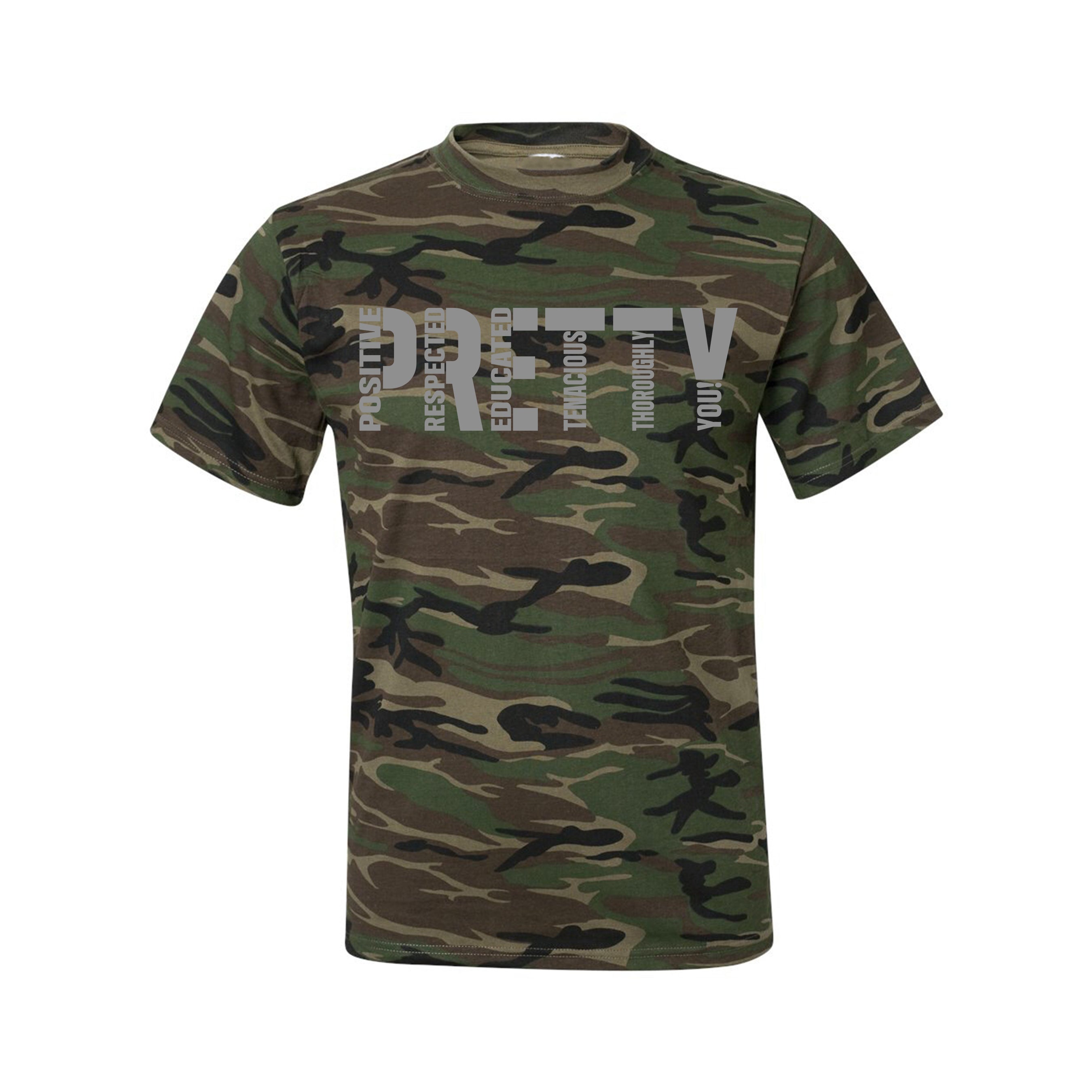"P.R.E.T.T.Y." Camo Tee