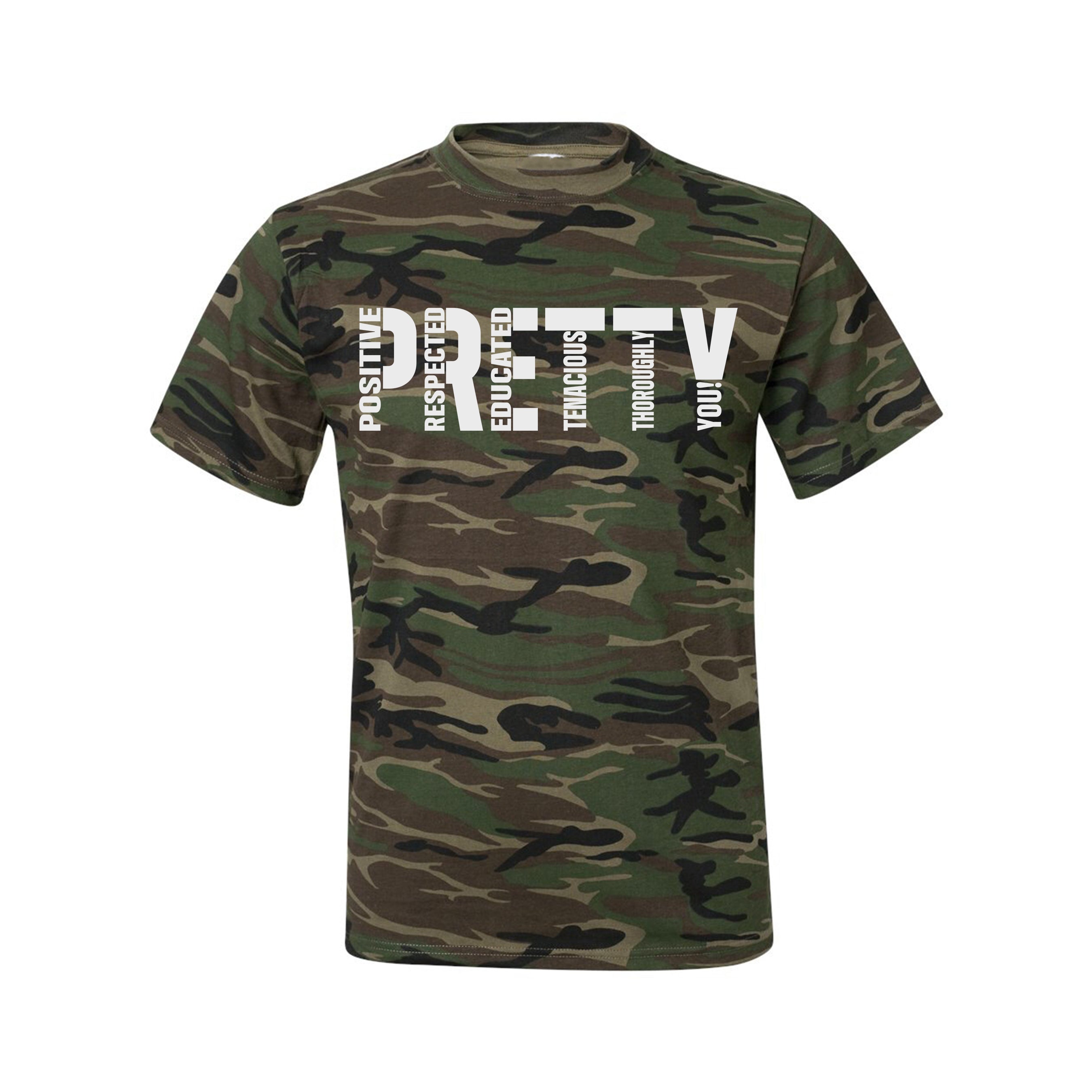 "P.R.E.T.T.Y." Camo Tee