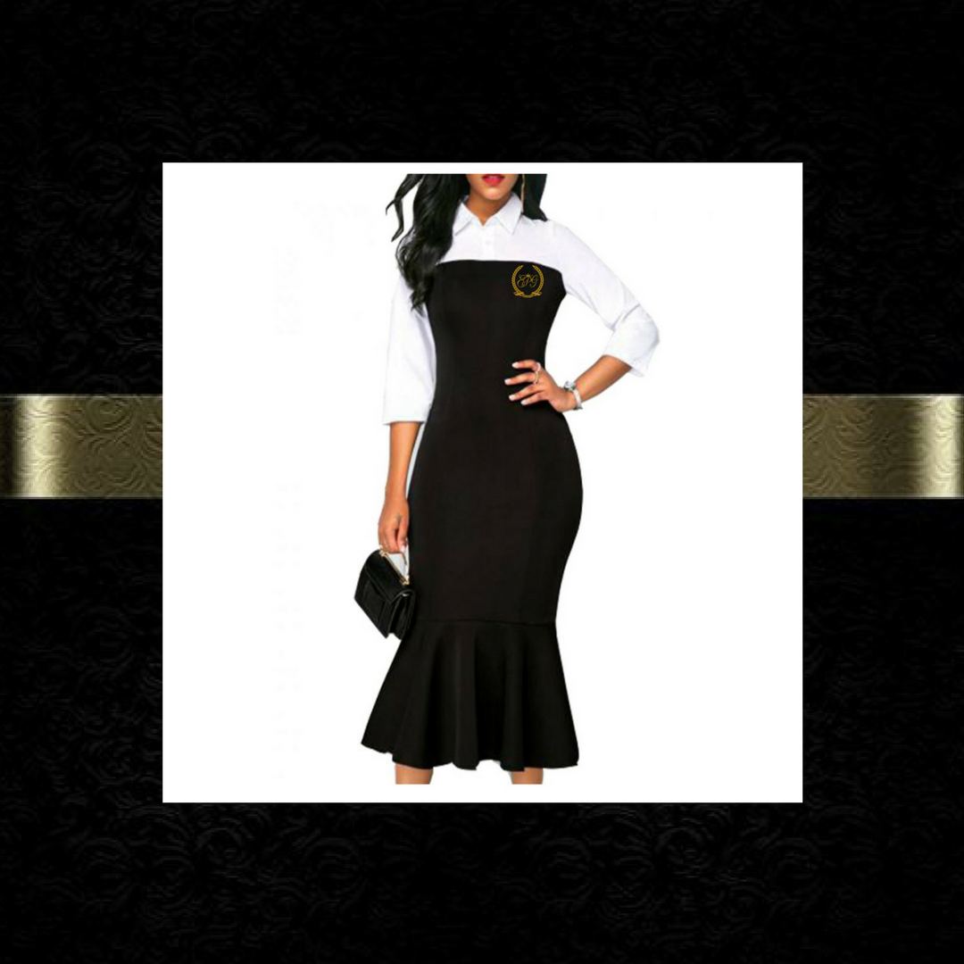 EPG Crest white top dress