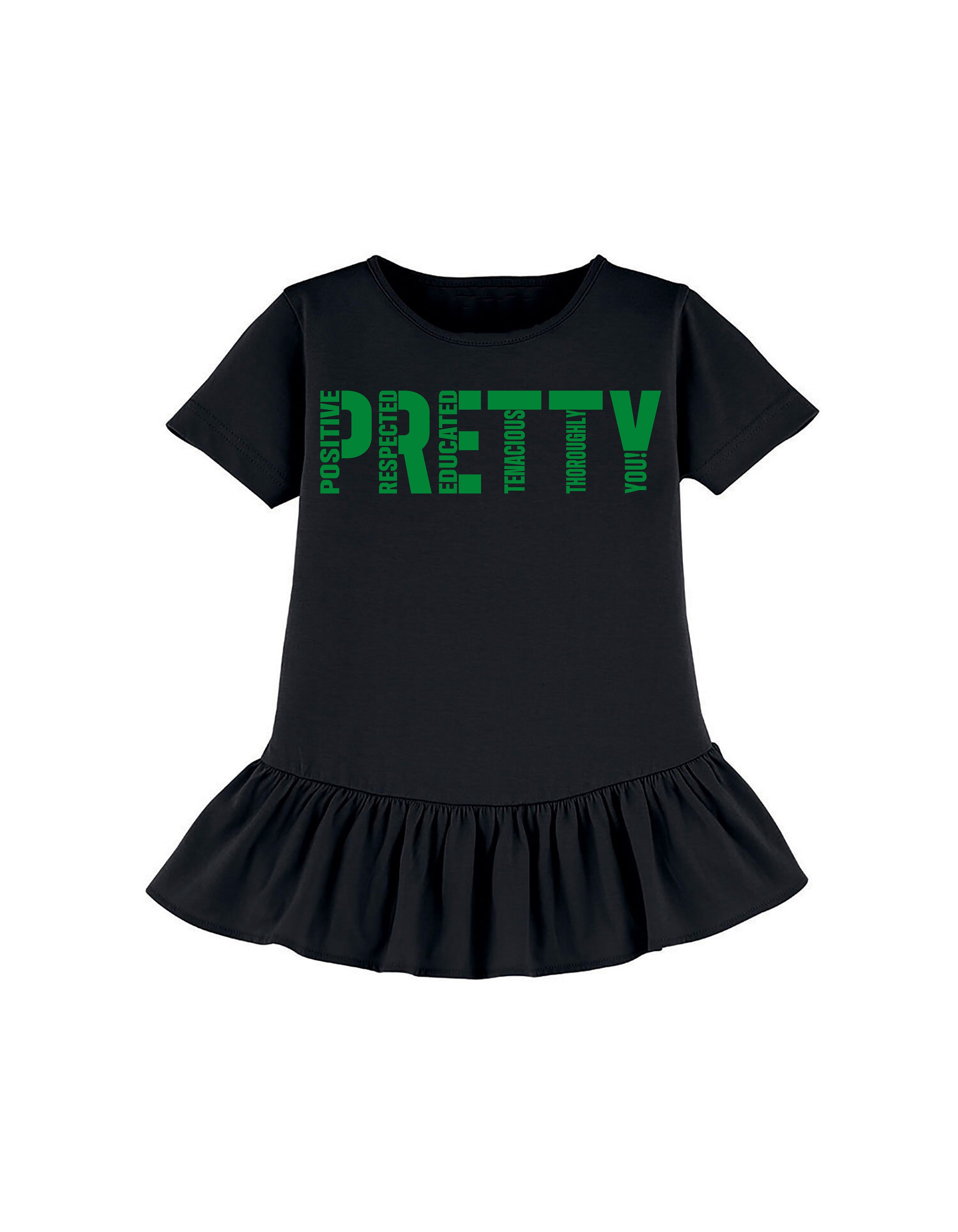 "PRETTY" youth ruffle tee