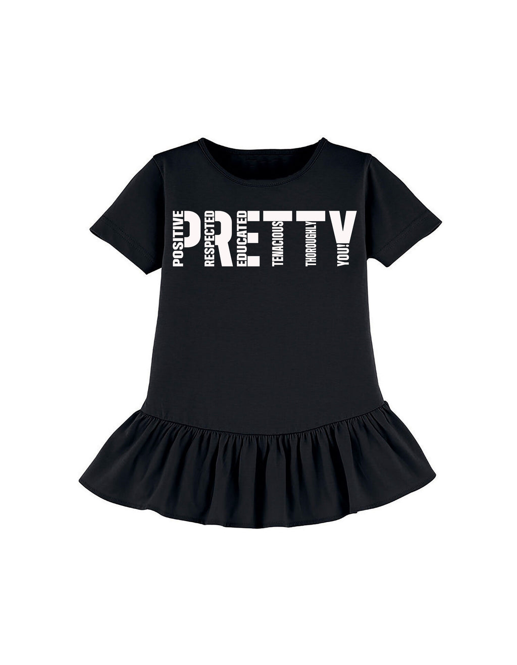 "PRETTY" youth ruffle tee
