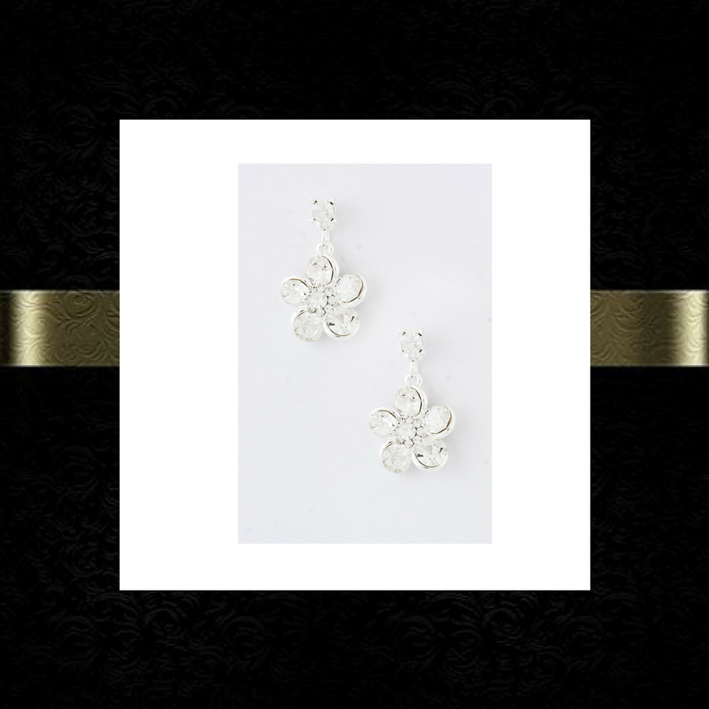 Crystal Flower Earrings