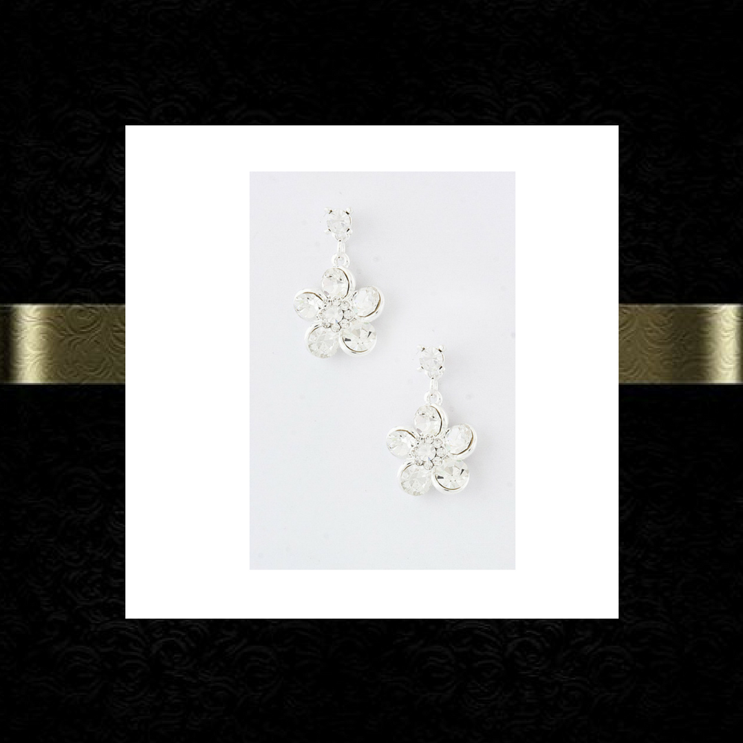Crystal Flower Earrings