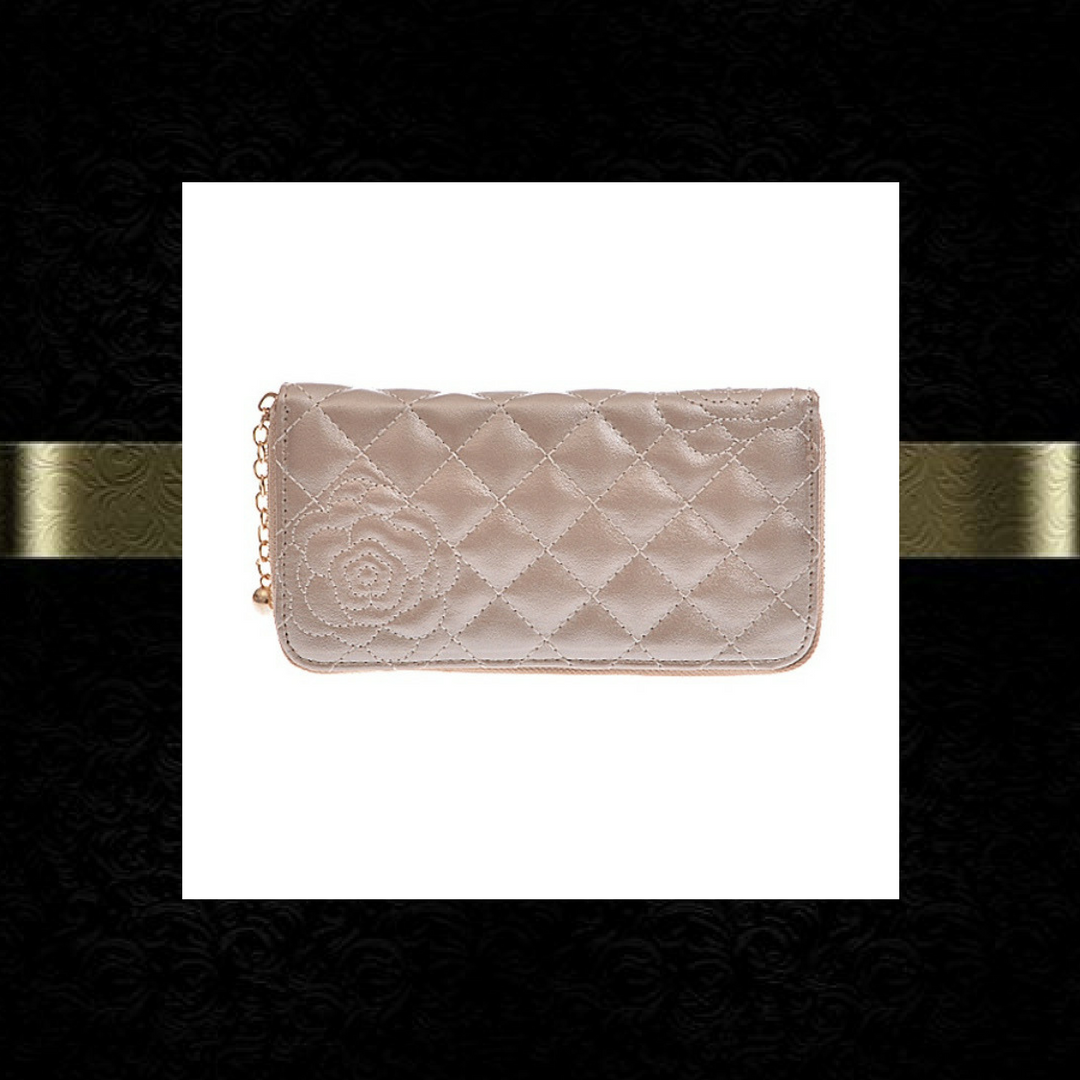 Rose Zipper Wallet